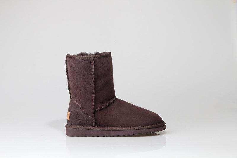 Chocolate Stain-Resistant New Classic Short Boots – In Stock