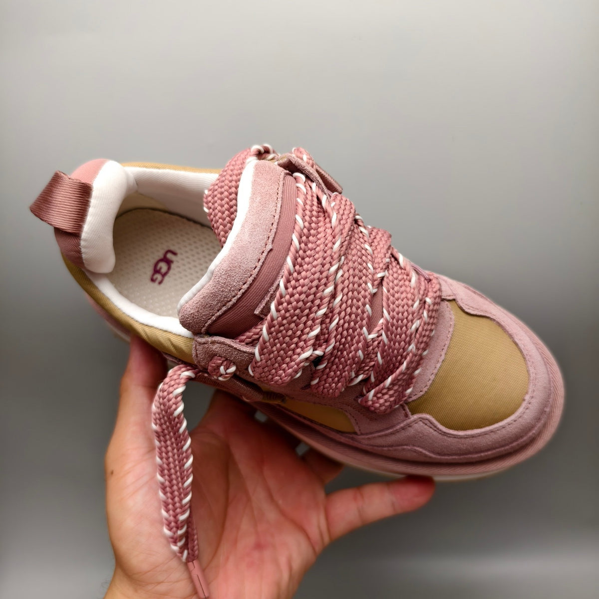 Pink Chunky Dad Sneakers – Lace-Up Casual, In Stock