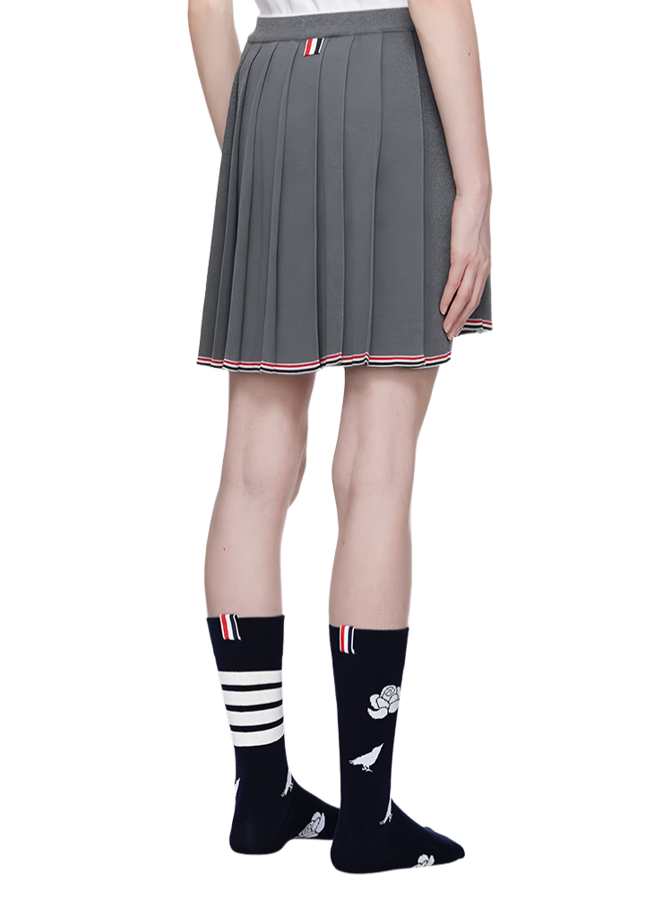 Flowery four-stripe socks