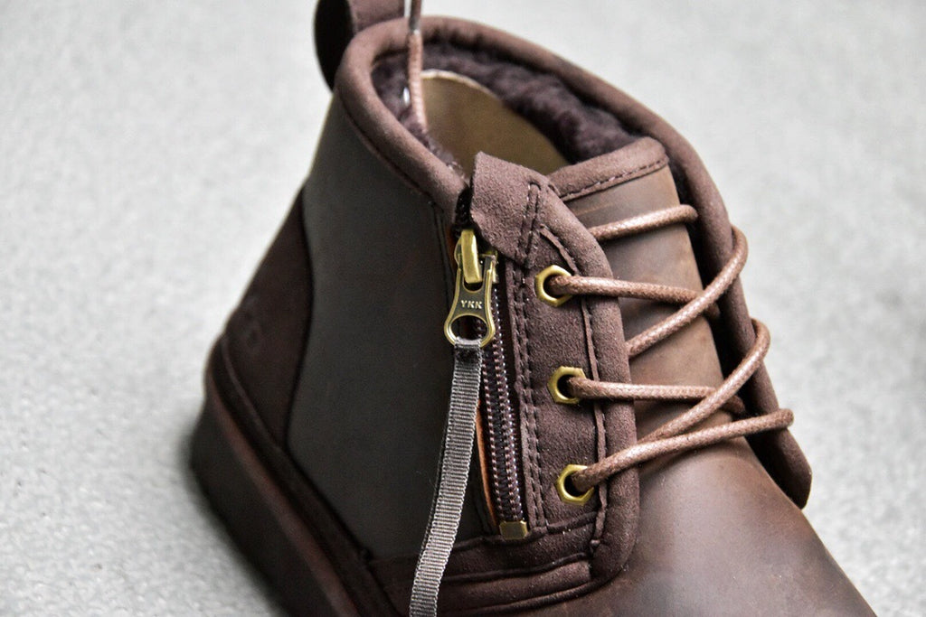Crazy Horse Leather Zipper Men’s Boots – In Stock