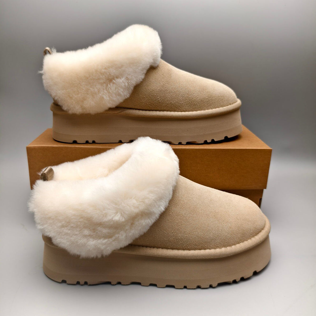 Sand Suede Thick-Sole Slip-On Lazy Shoes – In Stock