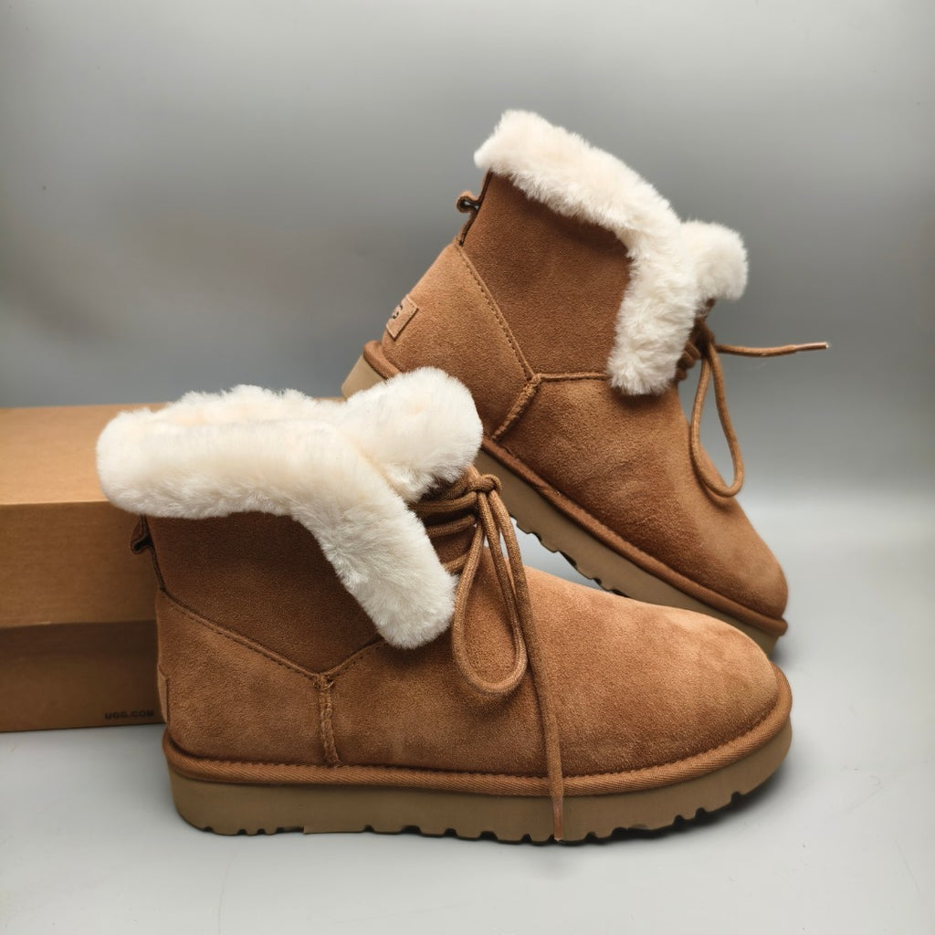 Chestnut Mid-Top Lace-Up Casual Shoes – In Stock