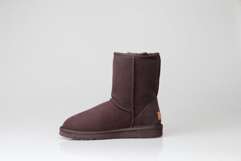 Chocolate Stain-Resistant New Classic Short Boots – In Stock