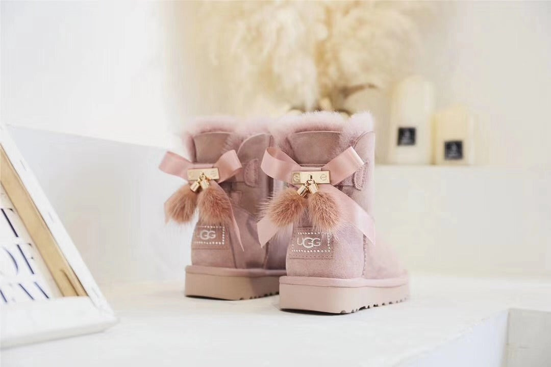 Dusk Pink 3-in-1 Convertible Snow Boots – New Style