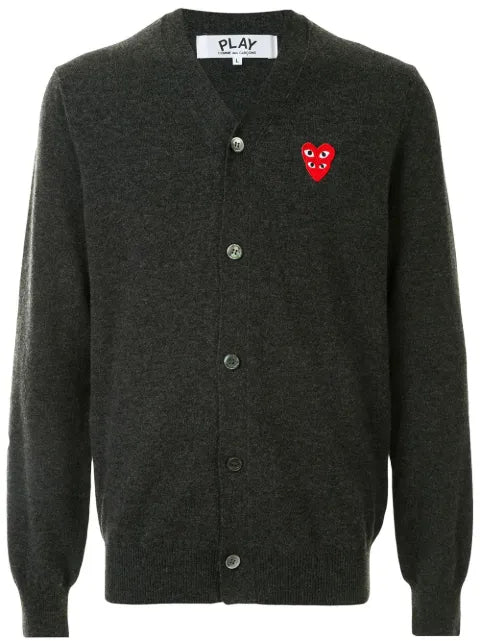 Comme Des Garçons Play logo button-down cardigan