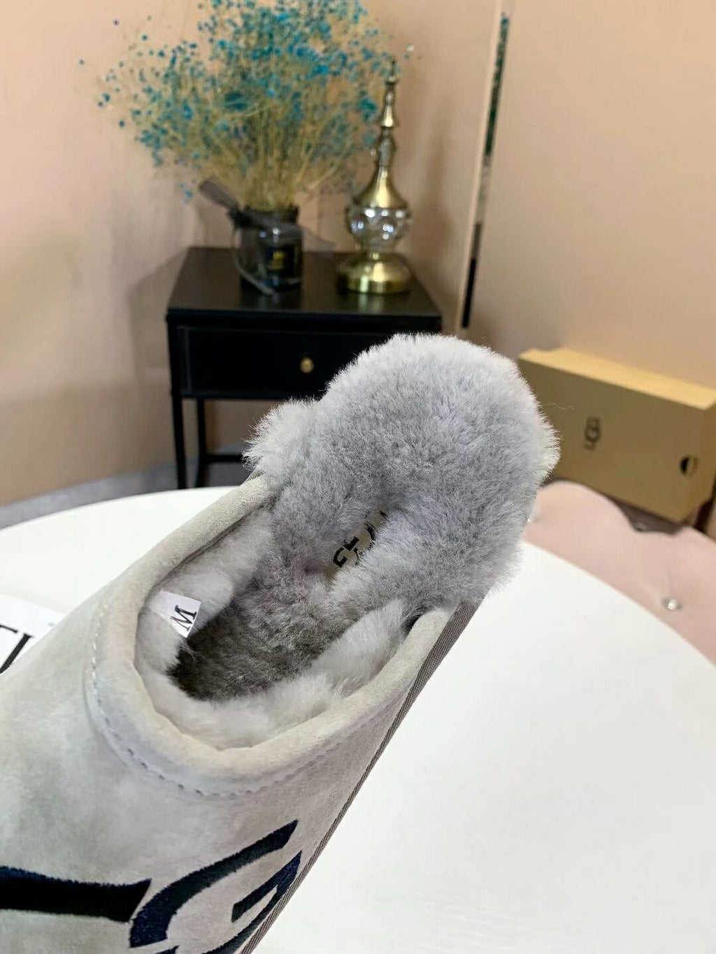 Grey G-Logo Indoor Slippers – In Stock