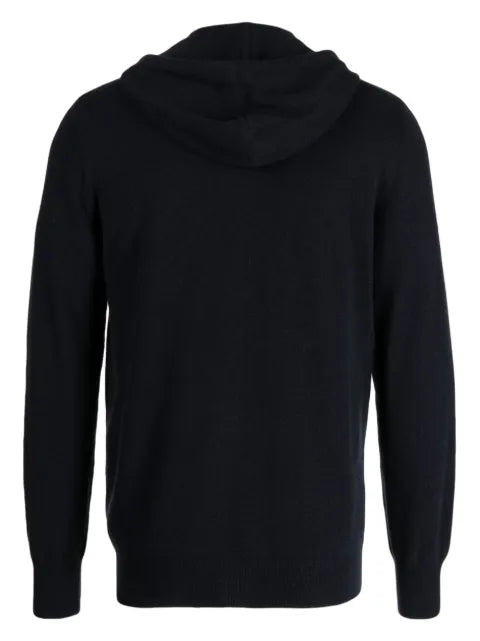 N.Peal zip-up knit cashmere hoodie