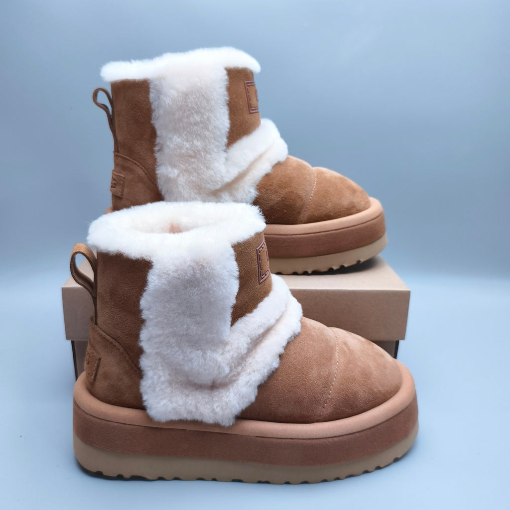 Chestnut Caterpillar Chunky Sole Mid-Top Casual Sneakers – In Stock