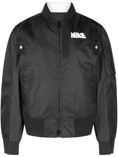 Nike x sacai layered bomber jacket