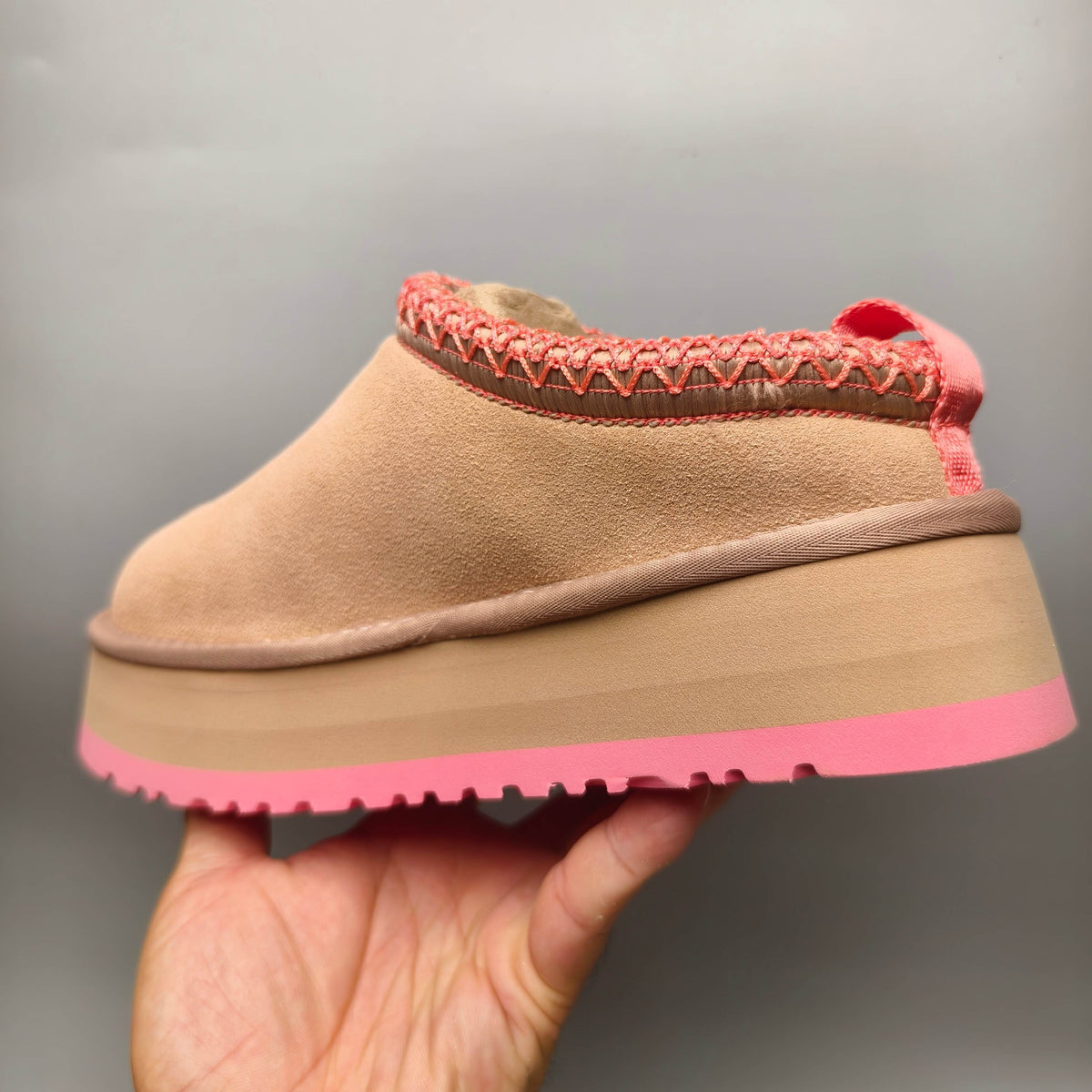 Pink Ethnic-Inspired Chunky Sole Casual Sneakers – In Stock