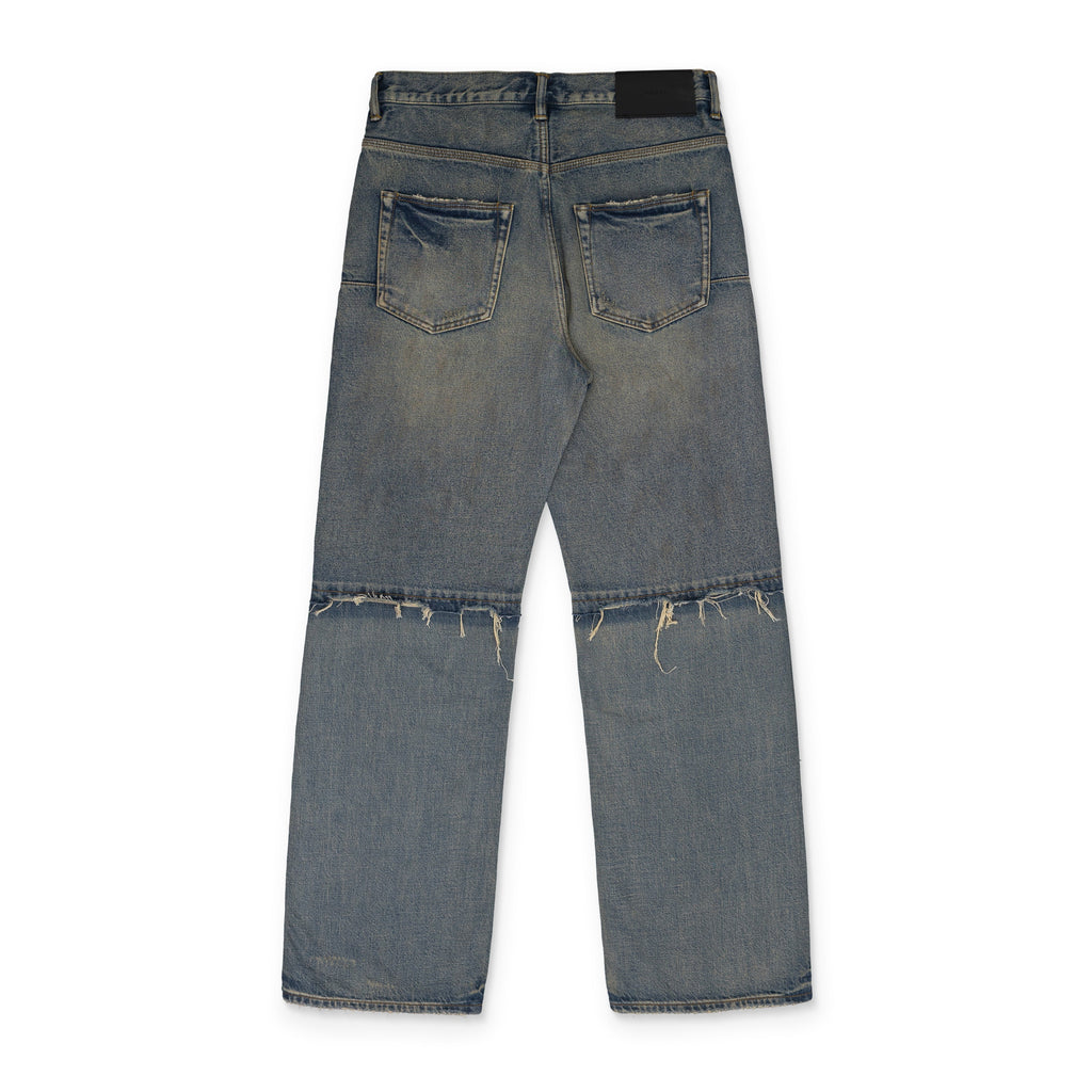 Light Indigo Duplo Tinted Blowout Wide Leg Jeans