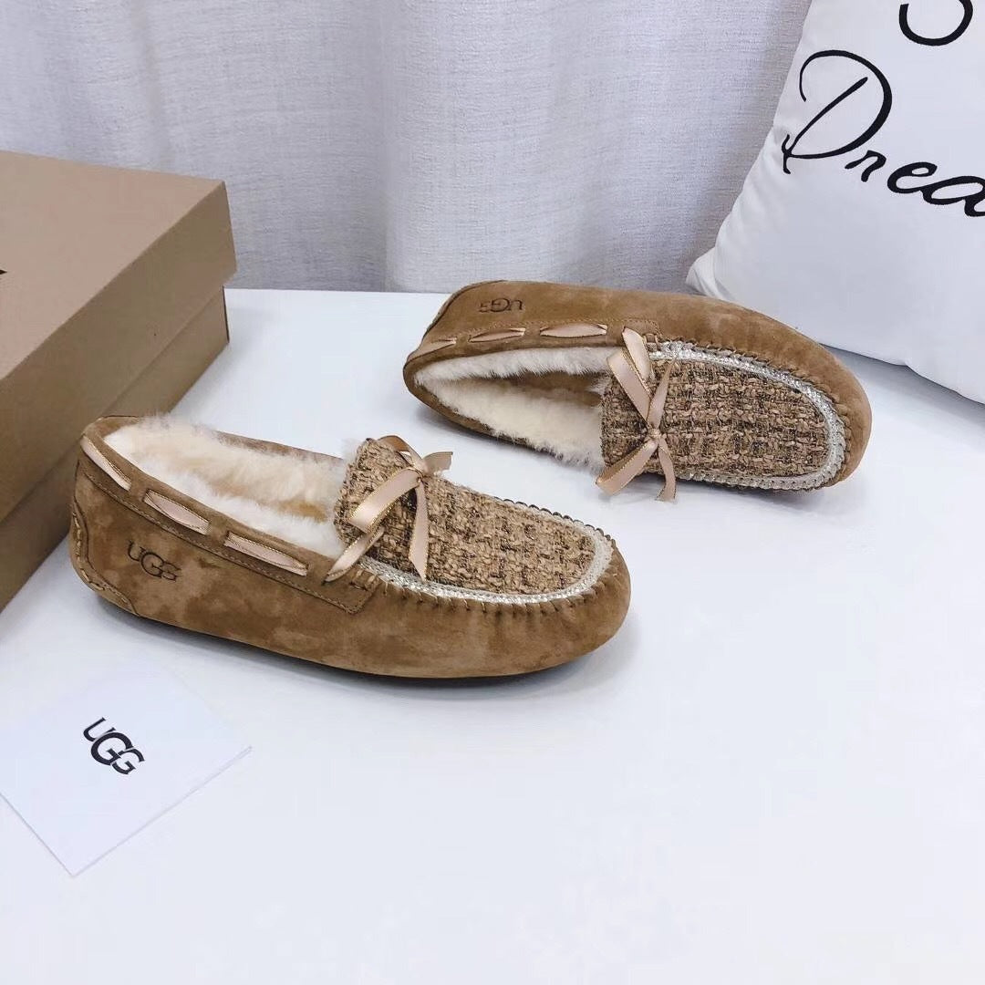 Chestnut Chanel-Style Studded Loafers – Sophisticated & Chic