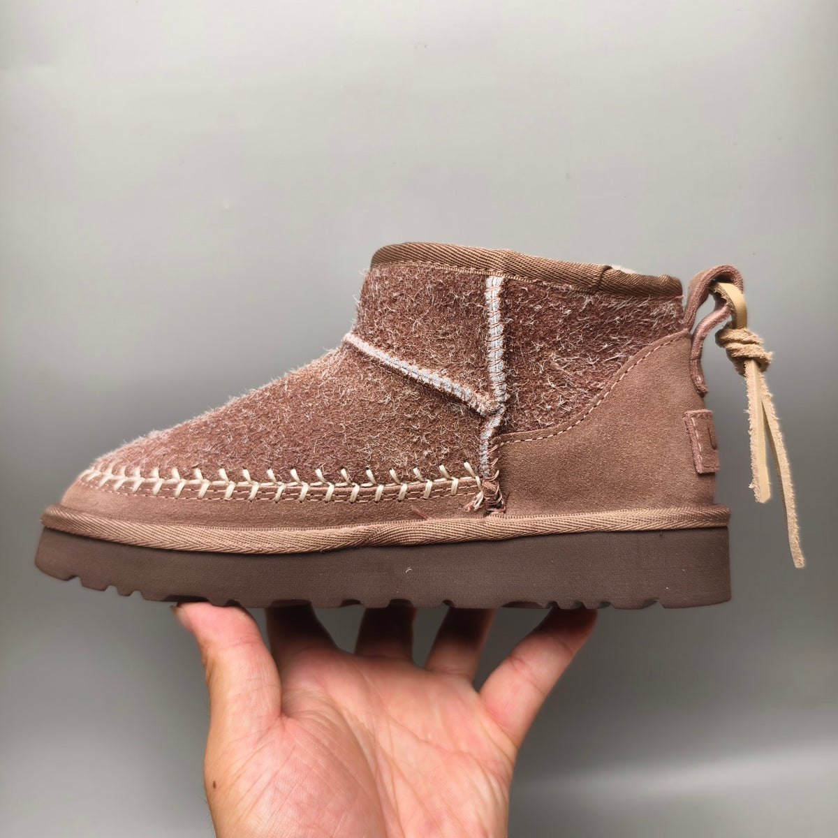 Brown Suede Back-Strap Detail Shoes – In Stock