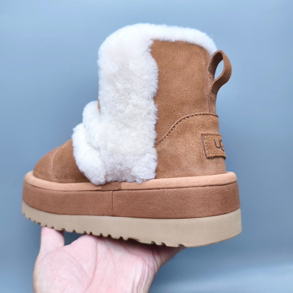 Chestnut Caterpillar Chunky Sole Mid-Top Casual Sneakers – In Stock