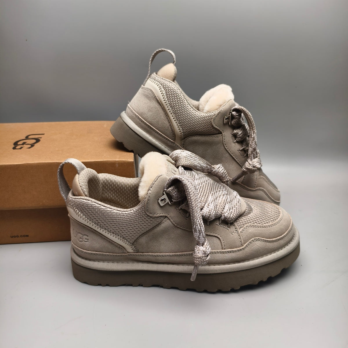 Grey Mesh Couples Casual Sneakers – In Stock