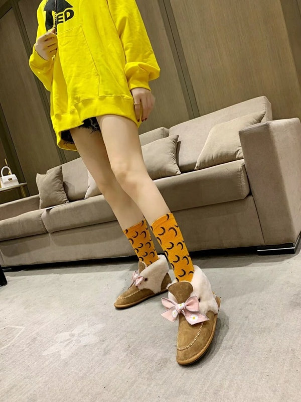 Chestnut Daisy Chain Ribbon Shoes – In Stock