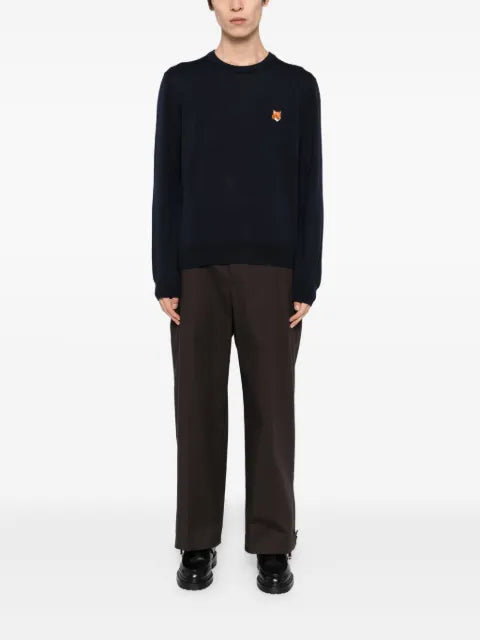 Maison Kitsuné bold fox head patch sweater