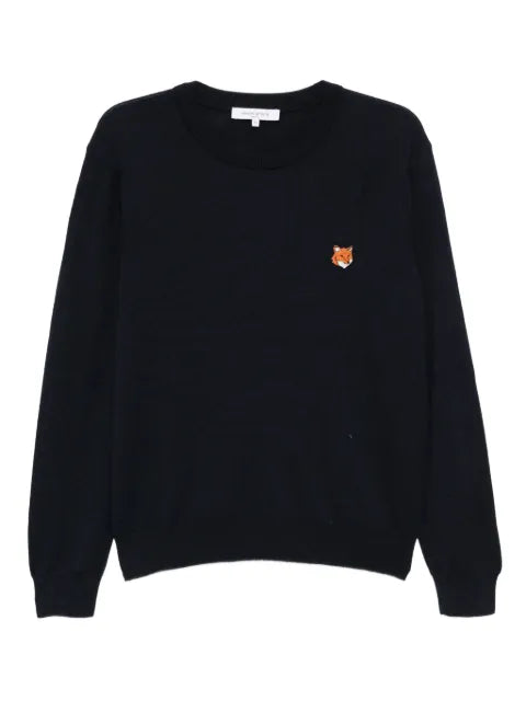 Maison Kitsuné bold fox head patch sweater