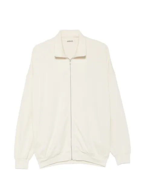 Auralee zip-up cotton sweater