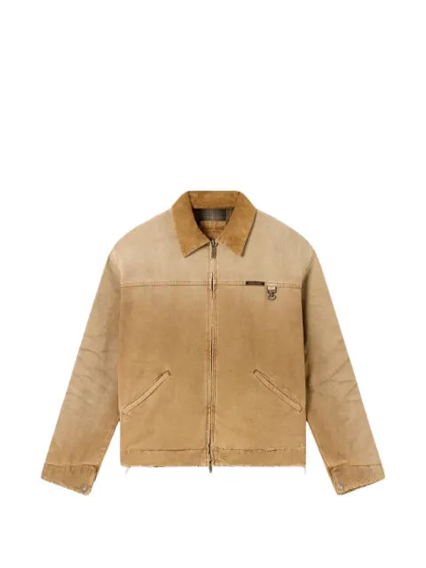 Golden Goose reversible-jacket in beige cotton with check-pattern