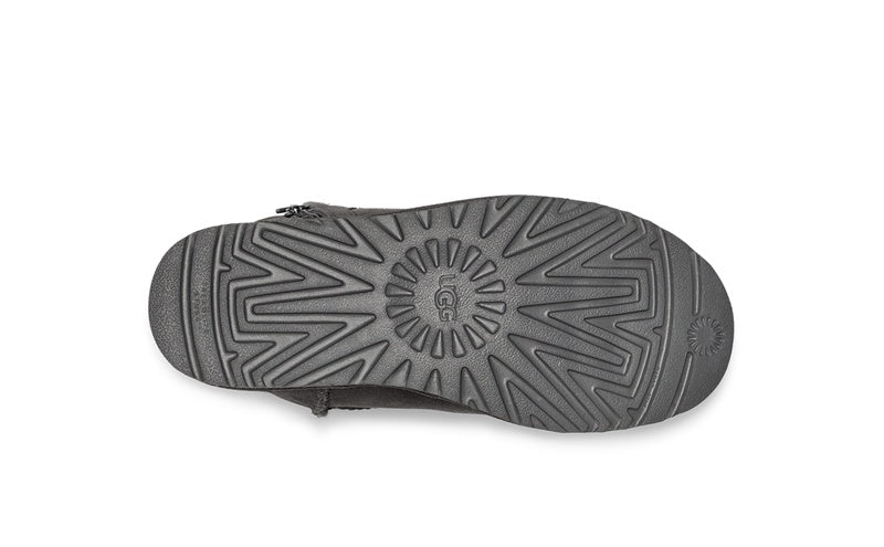 Grey Side-Zip Ankle Boots – In Stock