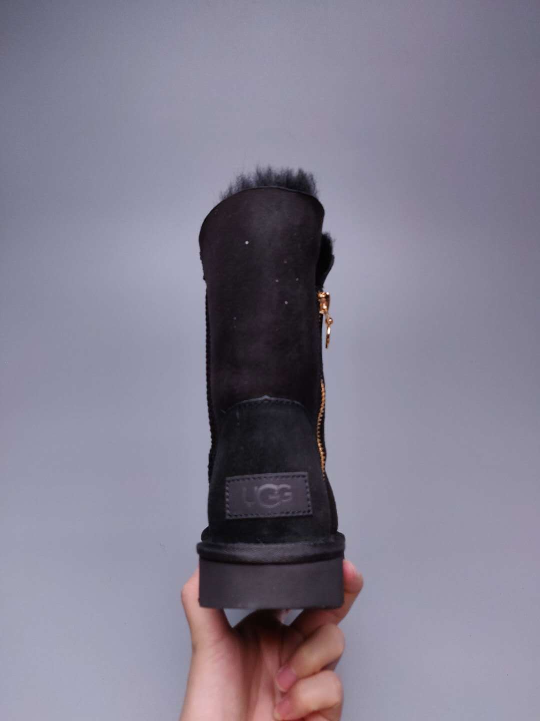 Black Side-Zip Mid-Calf Boots – In Stock