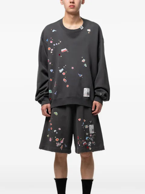 Maison MIHARA YASUHIRO kids sticker printed sweatshirt
