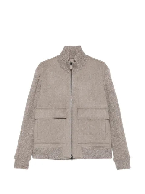 Paul & Shark zip-up panelled sweater