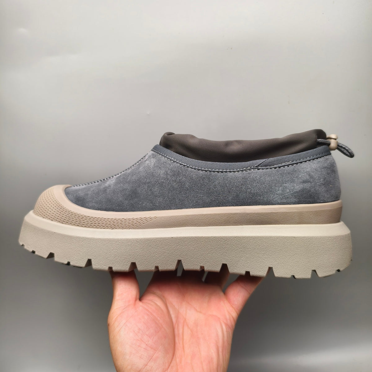 Dark Grey Slip-On Trendy Casual Sneakers – In Stock