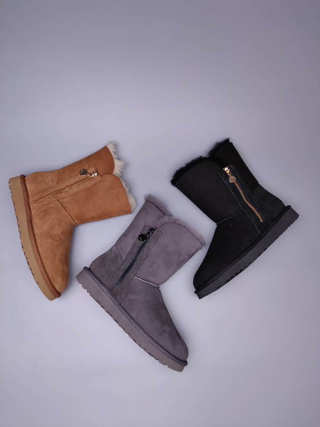 Chestnut Side-Zip Mid-Calf Boots – In Stock