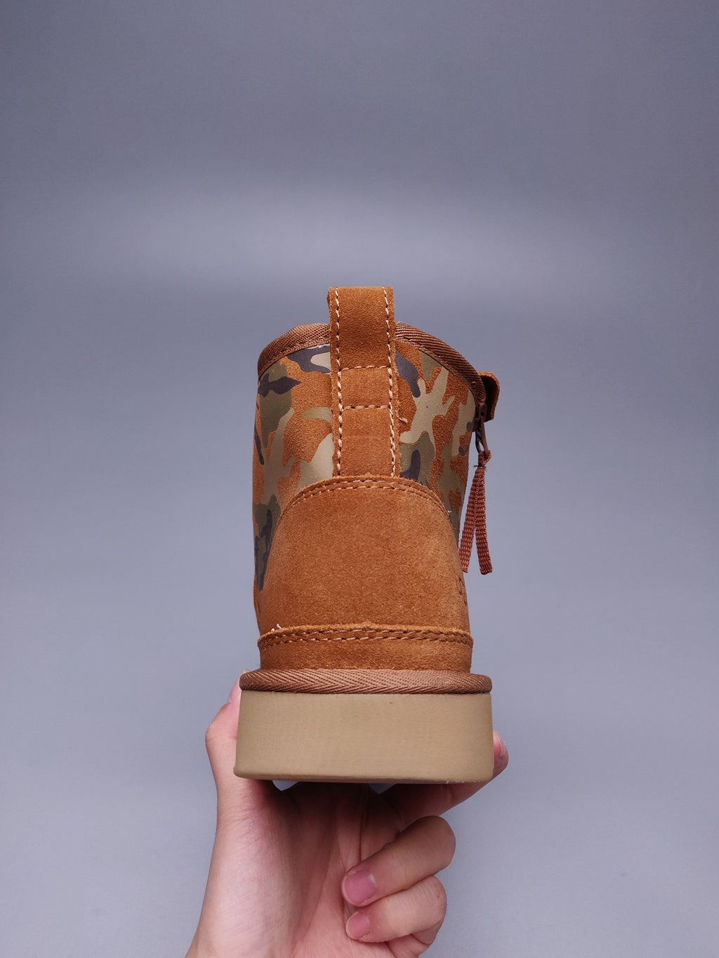 Chestnut Color-Block Camo Men’s Sneakers – In Stock