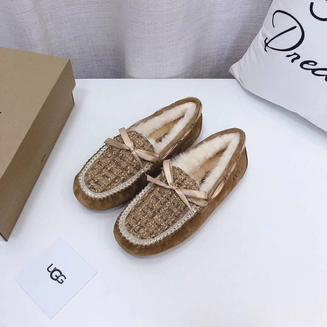Chestnut Chanel-Style Studded Loafers – Sophisticated & Chic