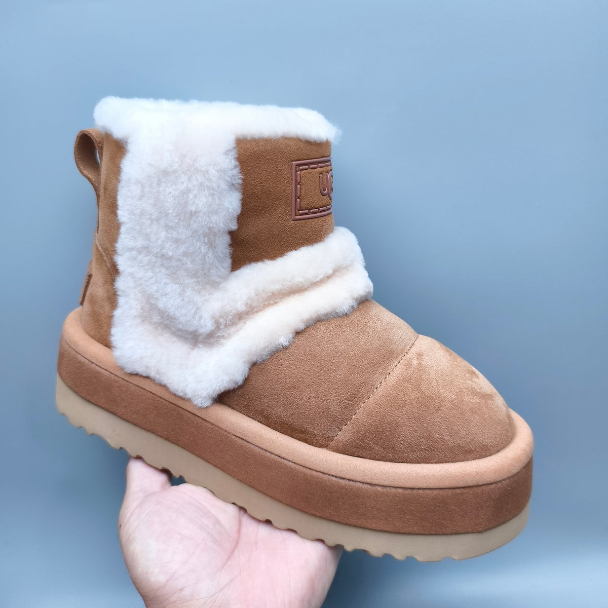 Chestnut Caterpillar Chunky Sole Mid-Top Casual Sneakers – In Stock