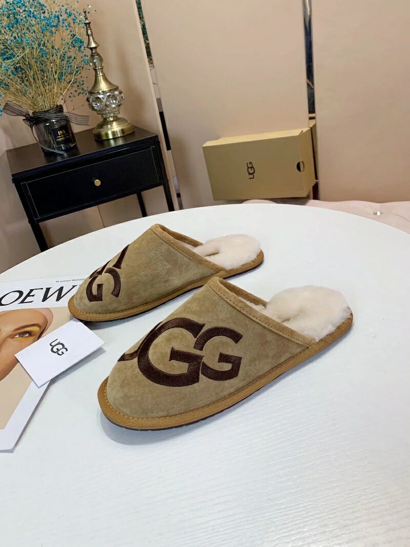Chestnut G-Logo Indoor Slippers – In Stock