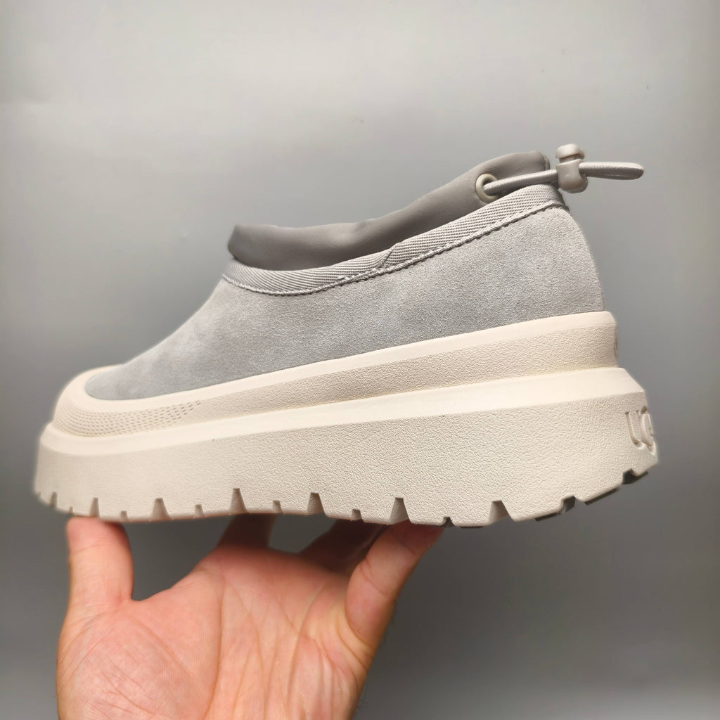Light Grey Slip-On Trendy Casual Sneakers – In Stock