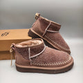 Brown Suede Back-Strap Detail Shoes – In Stock