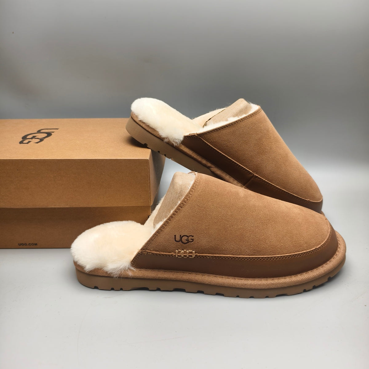 Chestnut Ultra-Light Plush Casual Slippers Men’s – In Stock