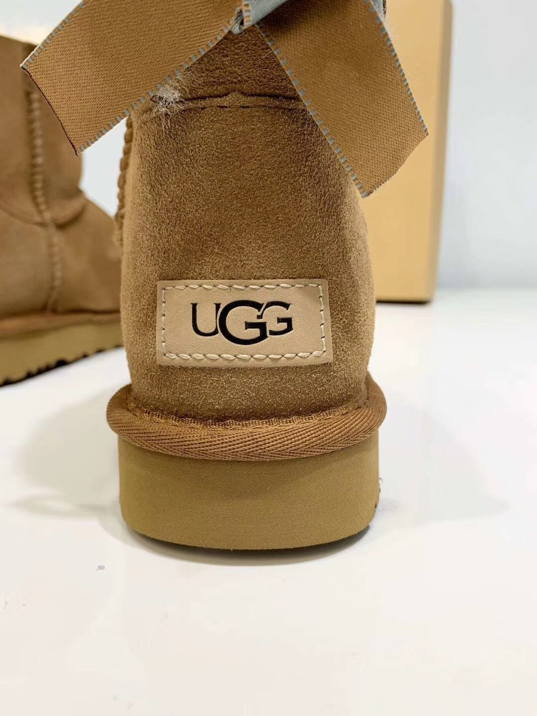 Chestnut Bow Glitter Winter Boots – Mukosi Featured Style, In Stock