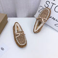 Chestnut Chanel-Style Studded Loafers – Sophisticated & Chic