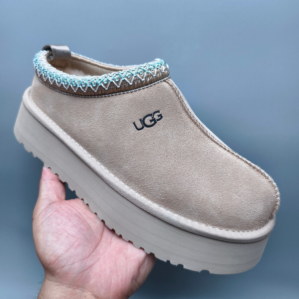 Beige Ethnic-Inspired Chunky Sole Casual Sneakers – In Stock
