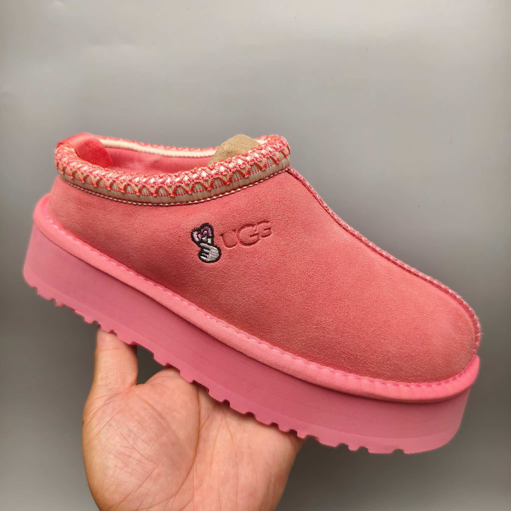 Rose Red Ethnic-Inspired Chunky Sole Casual Sneakers – In Stock