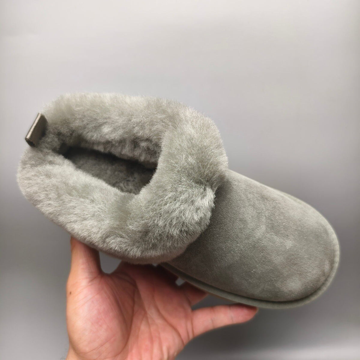 Green Suede Thick-Sole Slip-On Lazy Shoes – In Stock