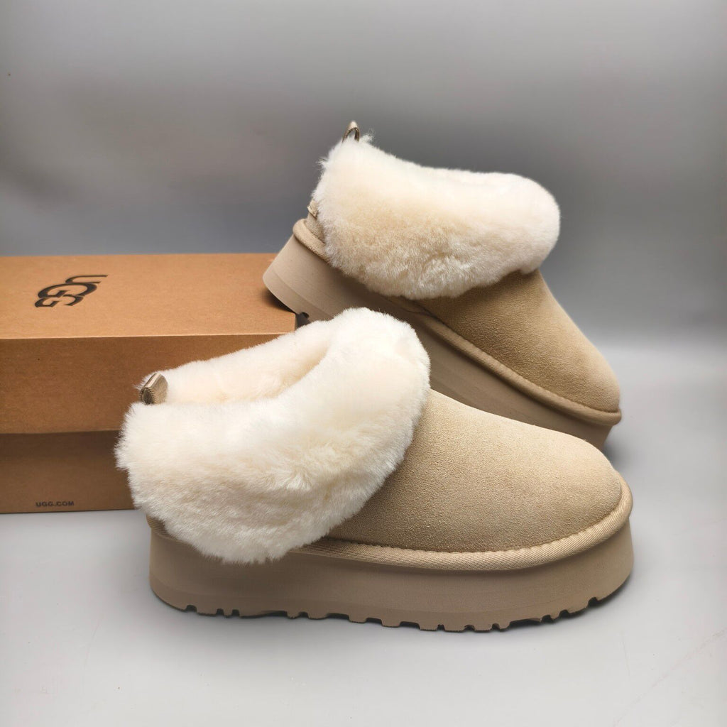 Sand Suede Thick-Sole Slip-On Lazy Shoes – In Stock
