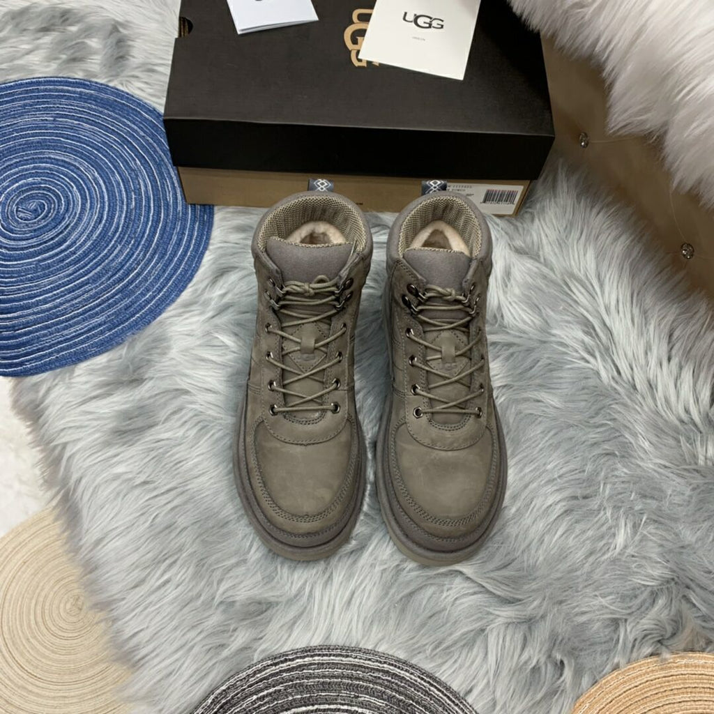 Grey Lace-Up Casual Men’s Sneakers – In Stock