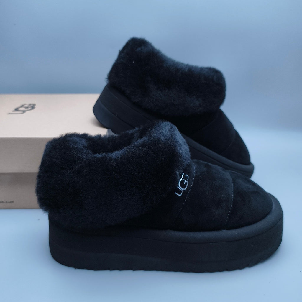 Black Thick-Sole Slip-On Casual Shoes – In Stock