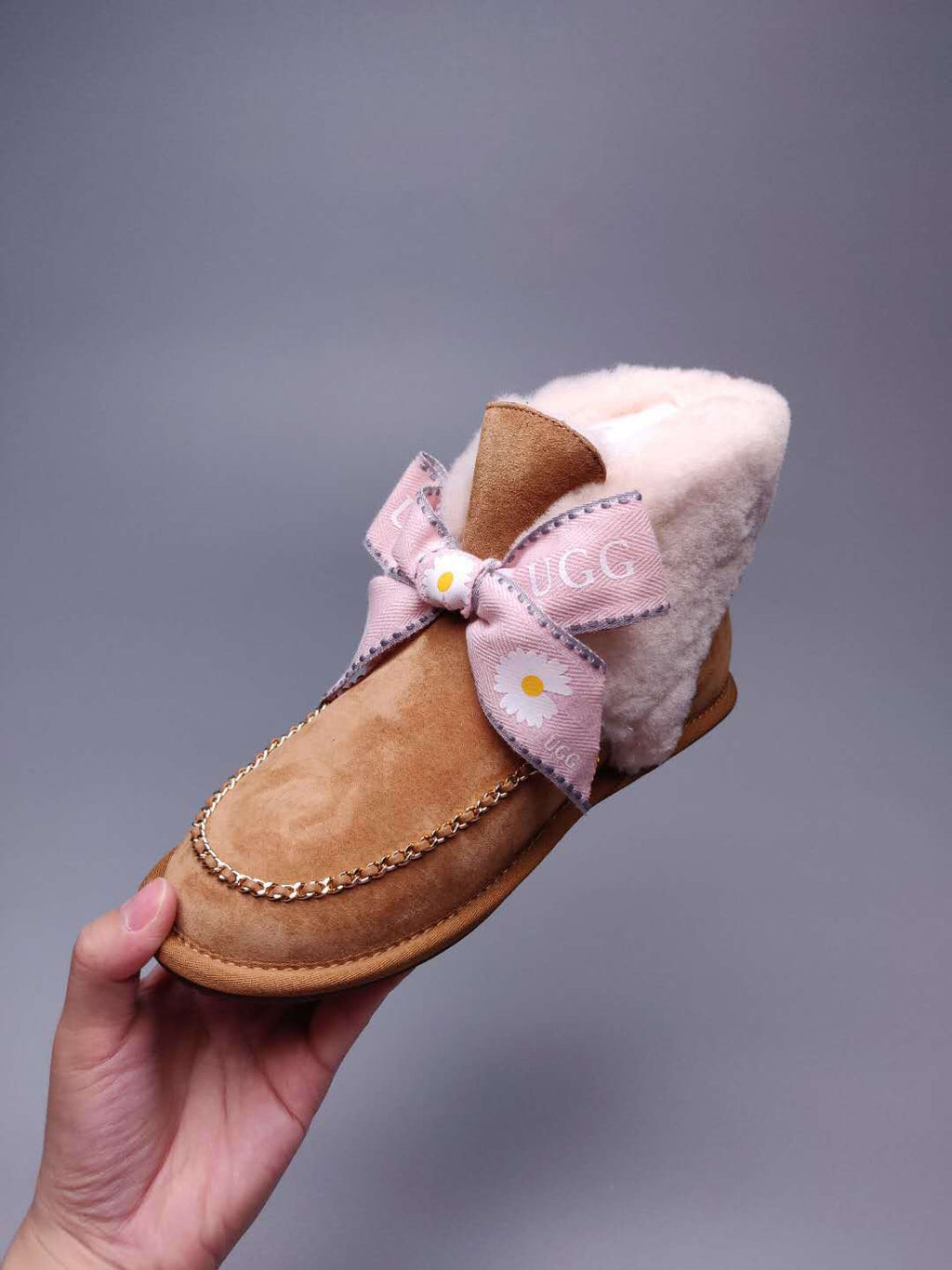 Chestnut Daisy Chain Ribbon Shoes – In Stock