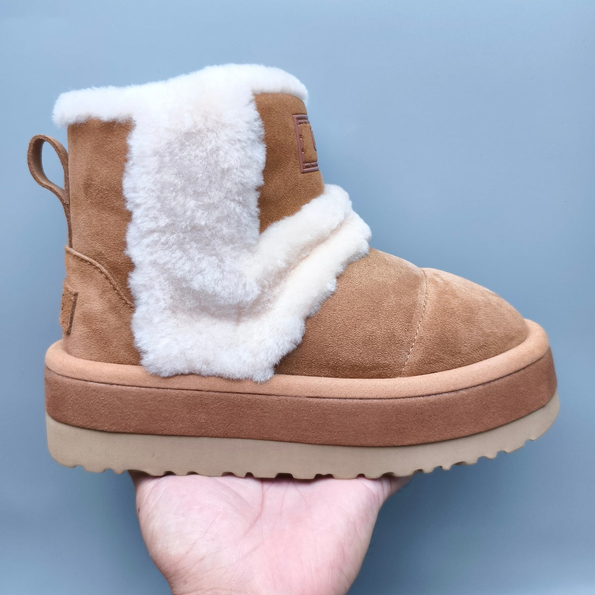 Chestnut Caterpillar Chunky Sole Mid-Top Casual Sneakers – In Stock