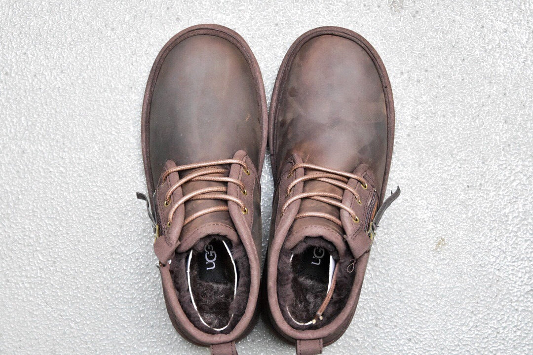 Crazy Horse Leather Zipper Men’s Boots – In Stock