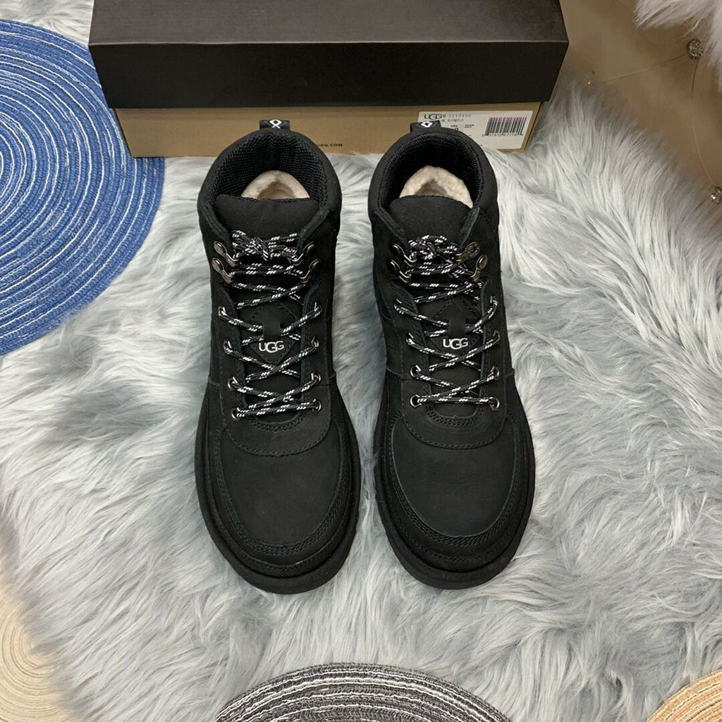 Black Lace-Up Casual Men’s Sneakers – In Stock