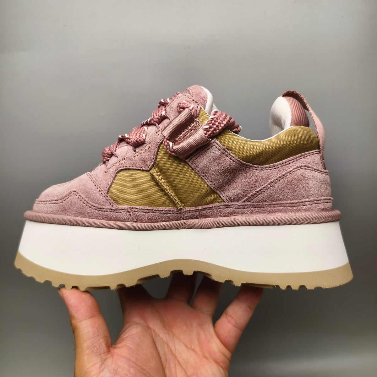 Pink Chunky Dad Sneakers – Lace-Up Casual, In Stock